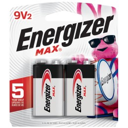 Energizer 522BP2 MAX 9V Battery  Alkaline 9.0 Volts Qty 24 2 PK