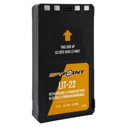 Spypoint 05549 LIT22 Rechargeable Lithium Battery Pack  Black 7.4 Volts