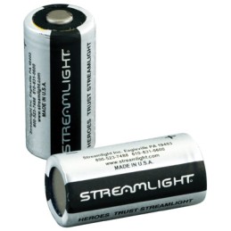 Streamlight 85175 CR123A Lithium Batteries  SilverBlack 3 Volts 2 Single Pack