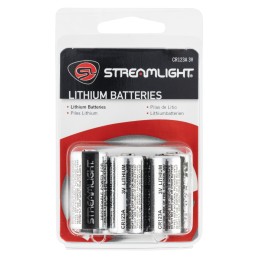 Streamlight 85180 CR123A Lithium Batteries  SilverBlack 3 Volts 6 Single Pack