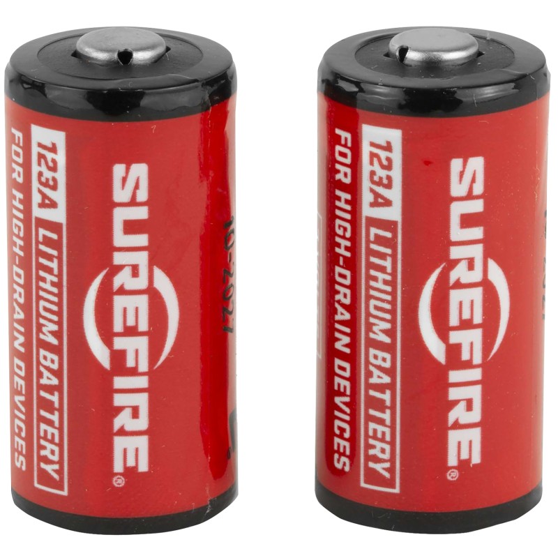 SureFire SF2CB 123A Batteries  RedBlack 3.0 Volts 1500 mAh 2 Single Pack