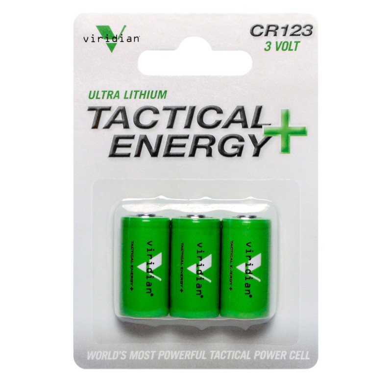 Viridian 3500006 CR123 Battery  Green 3.0 Volts 1750 mAh 3 Single Pack