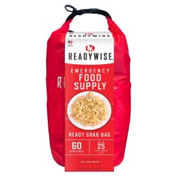 ReadyWise RW01641 7 Day Emergency Grab Bag  60 Servings 10 Mylar Pouches 13920 Total Calories About 60 Cups of Water Needed