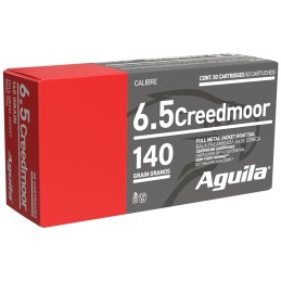 Aguila 1E650110 Target  Range Rifle 6.5Creedmoor 140gr Full Metal Jacket Boat Tail 20 Per Box25 Case