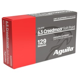 Aguila 81489AG   6.5Creedmoor 129gr InterLock Boat Tail Soft Point 20 Per Box10 Case