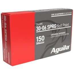 Aguila 8108AG   3006Springfield 150gr InterLock Boat Tail Soft Point 20 Per Box10 Case