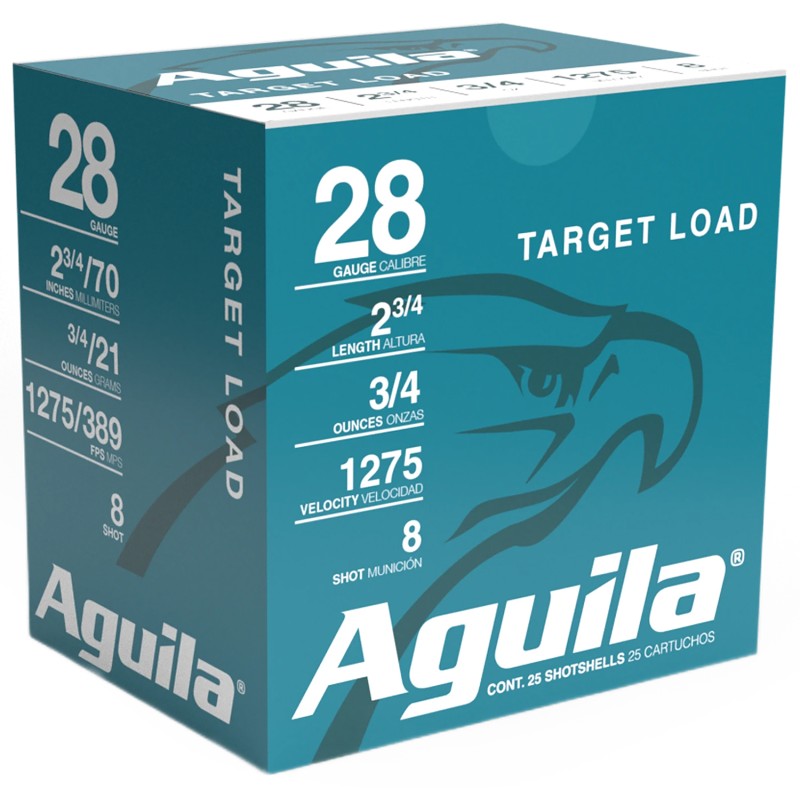 Aguila 1CHB2878 Target Load Competition 28Gauge 2.75 34oz 8Shot 25 Per Box20 Case