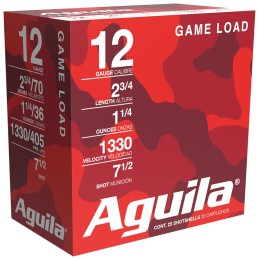 Aguila 1CHB1207 Birdshot High Velocity 12Gauge 2.75 1 14oz 7.5Shot 25 Per Box10 Case