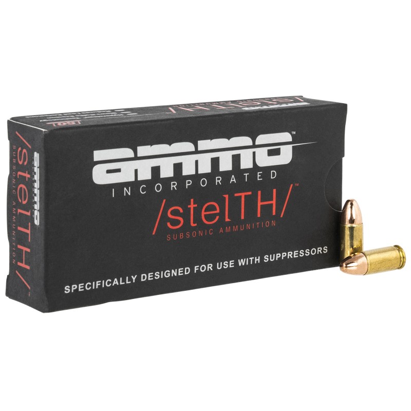 Ammo Inc 9147TMCSTL stelTH  9mm Luger 147gr Total Metal Case 50 Per Box20 Case