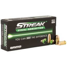 Ammo Inc 380100TMCSTRKGRN50 Streak Visual GREEN  380ACP 100gr Total Metal Case 50 Per Box20 Case