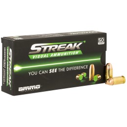 Ammo Inc 45230TMCSTRKGRN50 Streak Visual GREEN  45ACP 230gr Total Metal Case 50 Per Box20 Case