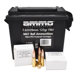 Ammo Inc 762X39123FMJB180 Incorporated  7.62x39mm 123gr Full Metal Jacket180rds