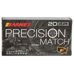 Barnes Bullets 30166 Precision Match  6.5Creedmoor 140gr Open Tip Match Boat Tail 20 Per Box10 Case