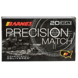 Barnes Bullets 30740 Precision Match  300Win Mag 220gr Open Tip Match Boat Tail 20 Per Box10 Case