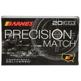 Barnes Bullets 30728 Precision Match  338Lapua Mag 300gr Open Tip Match Boat Tail 20 Per Box10 Case