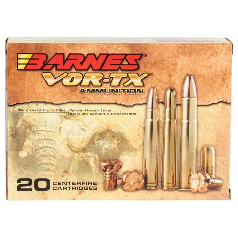 Barnes Bullets 22018 VORTX Safari 416Rem Mag 400gr Round Nose Banded Solid 20 Per Box10 Case