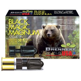 Brenneke SL123BMM Black Magic Magnum  12Gauge 3 1 38oz Slug Shot 5 Per Box50 Case