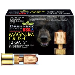 Brenneke SL123CMR Magnum Crush  12Gauge 3 1 12oz Slug Shot 5 Per Box50 Case