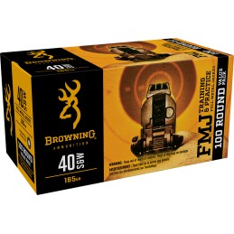 Browning Ammo B191800404 FMJ Value Pack 40SW 165gr Full Metal Jacket 100 Per Box5 Case