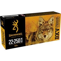 Browning Ammo B192322250 BXV Predator  Varmint 22250Rem 50gr Varmint Expansion Polymer Tip 20 Per Box10 Case