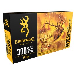 Browning Ammo B192403001 BXS Copper Expansion 300Win Mag 180gr Lead Free Solid Expansion Polymer Tip 20 Per Box10 Case