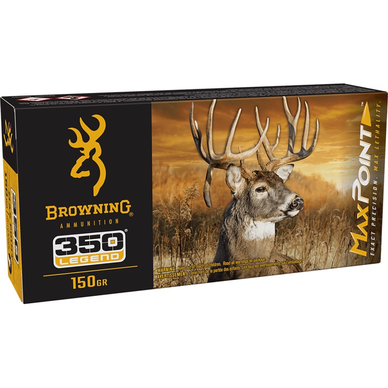 Browning Ammo B192103502 Max Point  350Legend 150gr 20 Per Box10 Case