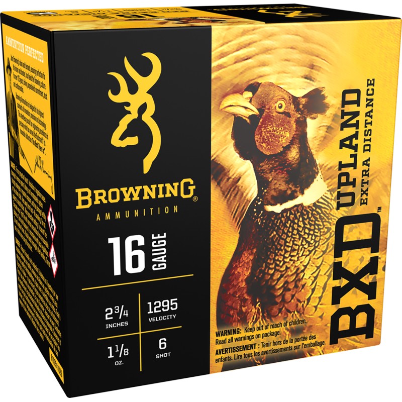 Browning Ammo B193511626 BXD Upland 16Gauge 2.75 1 18oz 6Shot 25 Per Box10 Case