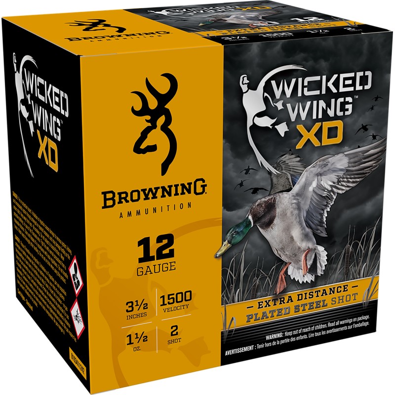 Browning Ammo B193411242 Wicked Wing XD  12Gauge 3.50 1 12oz 2Shot 25 Per Box10 Case