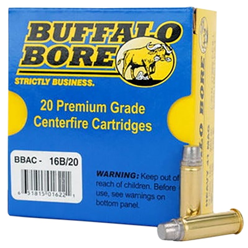 Buffalo Bore Ammunition 16B20 Heavy Strictly Business 41Rem Mag 230gr Hard Cast Semi Wadcutter 20 Per Box12 Case