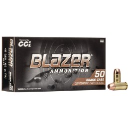 CCI 5210 Blazer Brass Handgun 40SW 165gr Full Metal Jacket 50 Per Box20 Case