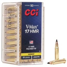 CCI 0049 VMAX  17HMR 17 gr Hornady VMax 50 Per Box40 Case