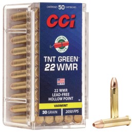 CCI 0060 TNT Green  22WMR 30gr Speer TNT Green Hollow Point 50 Per Box40 Case