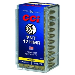 CCI 959CC VNT Rimfire 17HMR 17gr Varmint Tipped 50 Per Box40 Case