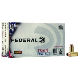 Federal TP40VHP1 Train  Protect  40SW 180gr Versatile Hollow Point 50 Per Box10 Case