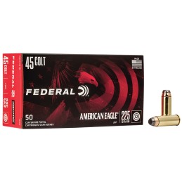 Federal AE45LC American Eagle Handgun 45Colt 225gr Jacketed Soft Point 50 Per Box20 Case