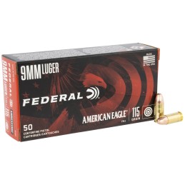 Federal AE9DP American Eagle Handgun 9mmLuger 115gr Full Metal Jacket 50 Per Box20 Case