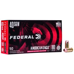 Federal AE40N1 American Eagle Indoor Range Training 40SW 180gr Total Metal Jacket 50 Per Box20 Case