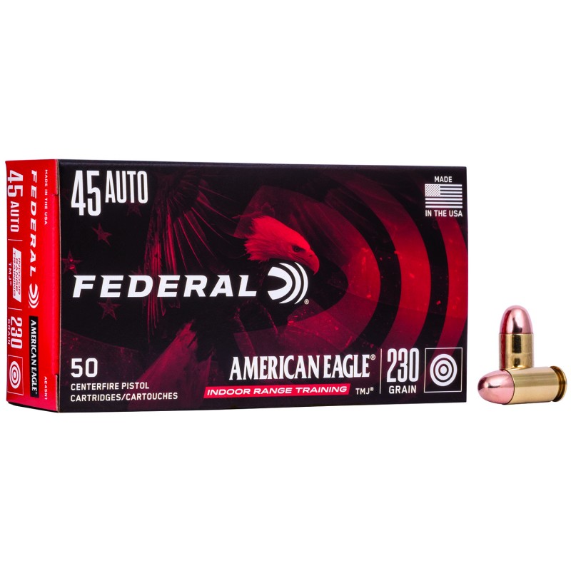 Federal AE45N1 American Eagle IRT  45ACP 230gr Total Metal Jacket 50 Per Box20 Case