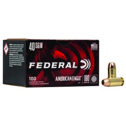 Federal AE40R100 American Eagle Handgun 40SW 180gr Full Metal Jacket 100 Per Box5 Case