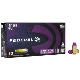 Federal AE40SJ2 Syntech Training Match 40SW 180gr Total Syntech Jacket Flat Nose 50 Per Box10 Case