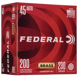 Federal WM52332 Champion Training 45ACP 230gr Full Metal Jacket 200 Per Box5 Case