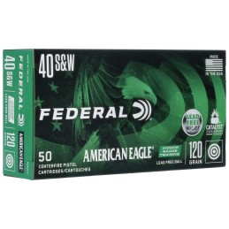 Federal AE40LF1 American Eagle Indoor Range Training 40SW 120gr Lead Free IRT 50 Per Box10 Case