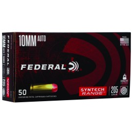 Federal AE10SJ1 Syntech Range 10mmAuto 205gr Total Syntech Jacket Flat Nose 50 Per Box10 Case