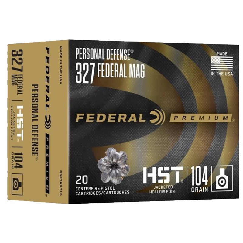 Federal P327HST1S Premium Personal Defense 327FederalMag 104gr Jacketed Hollow Point 20 Per Box10 Case