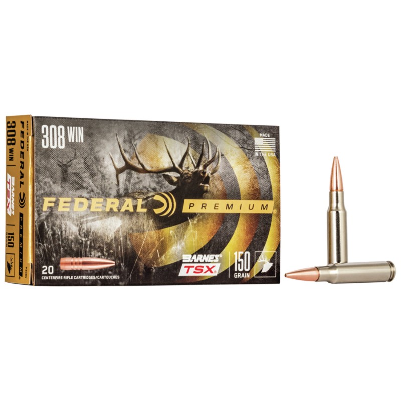 Federal P308V Premium  308Win 150gr Barnes TSX 20 Per Box10 Case