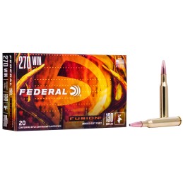 Federal F270FS1 Fusion  270Win 130gr Bonded Soft Point 20 Per Box10 Case