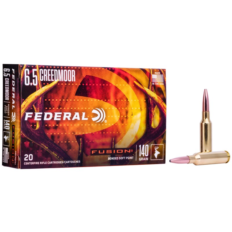 Federal F65CRDFS1 Fusion  6.5Creedmoor 140gr Bonded Soft Point 20 Per Box10 Case