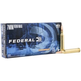 Federal 7RB PowerShok  7mmRemMag 175gr Jacketed Soft Point 20 Per Box10 Case