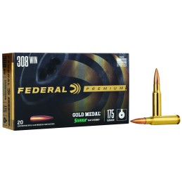 Federal GM308M2 Premium Gold Medal 308Win 175gr Sierra MatchKing BTHP 20 Per Box10 Case