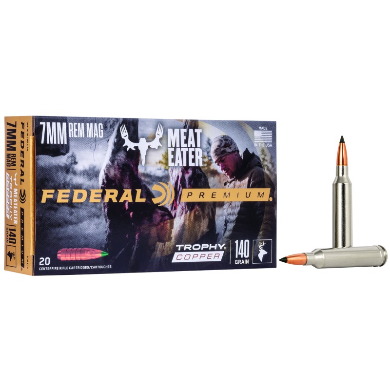 Federal P7RTC2 Premium  7mmRemMag 140gr Trophy Copper 20 Per Box10 Case